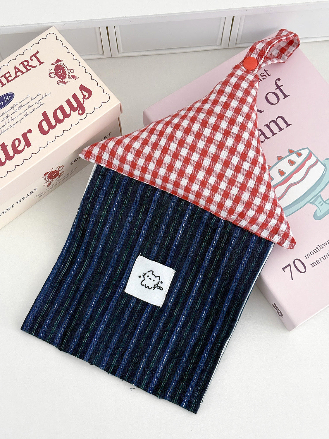 Red Plaid Tissue Box Holder Cute House Design Home Decor