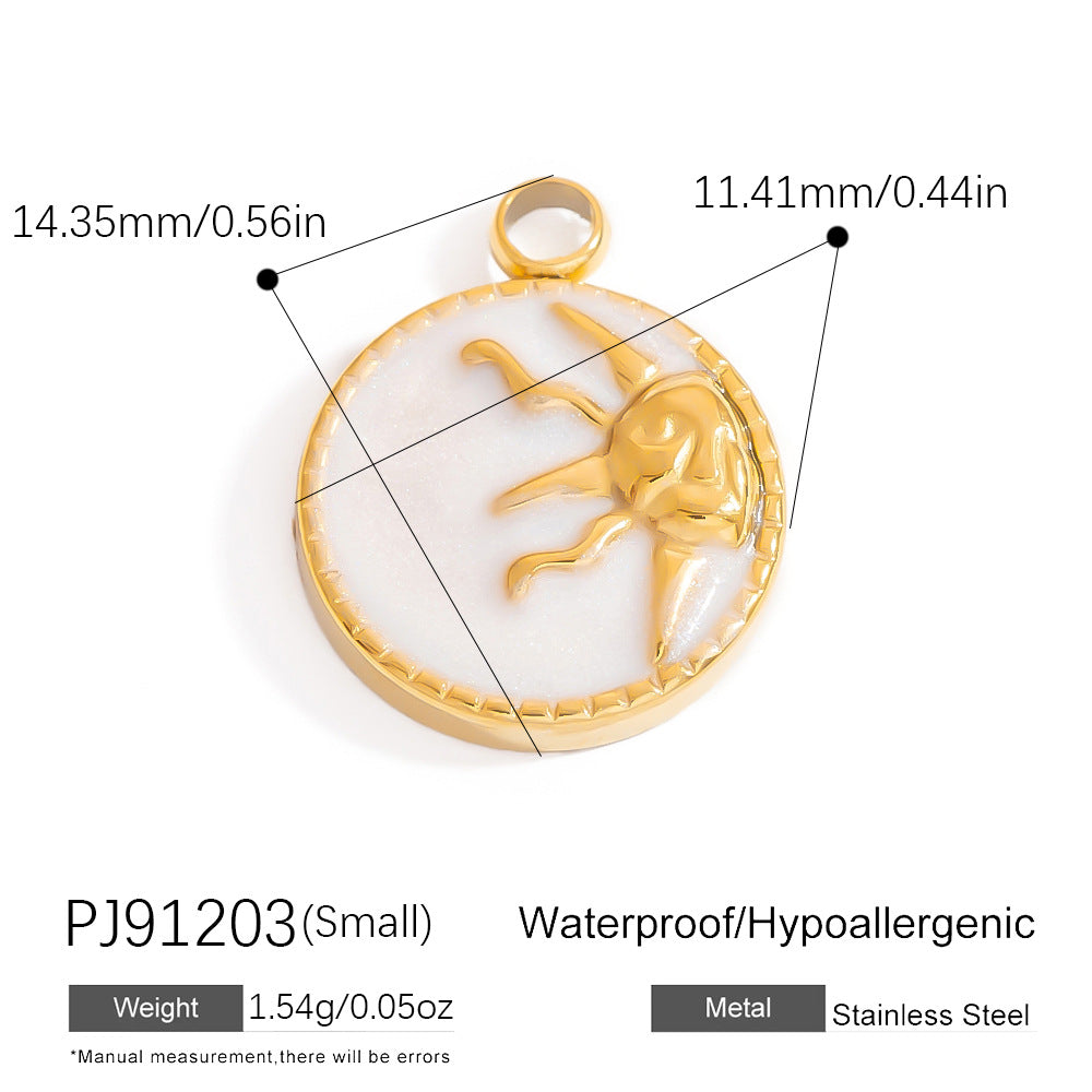 Luxury Stainless Steel Jewelry Accessories Elegant Heart-Shaped Stones