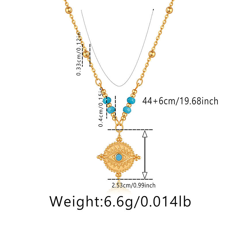 Vintage Eyes Turquoise Necklace