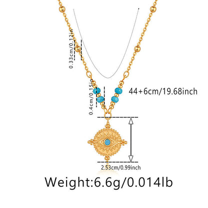 Vintage Eyes Turquoise Necklace