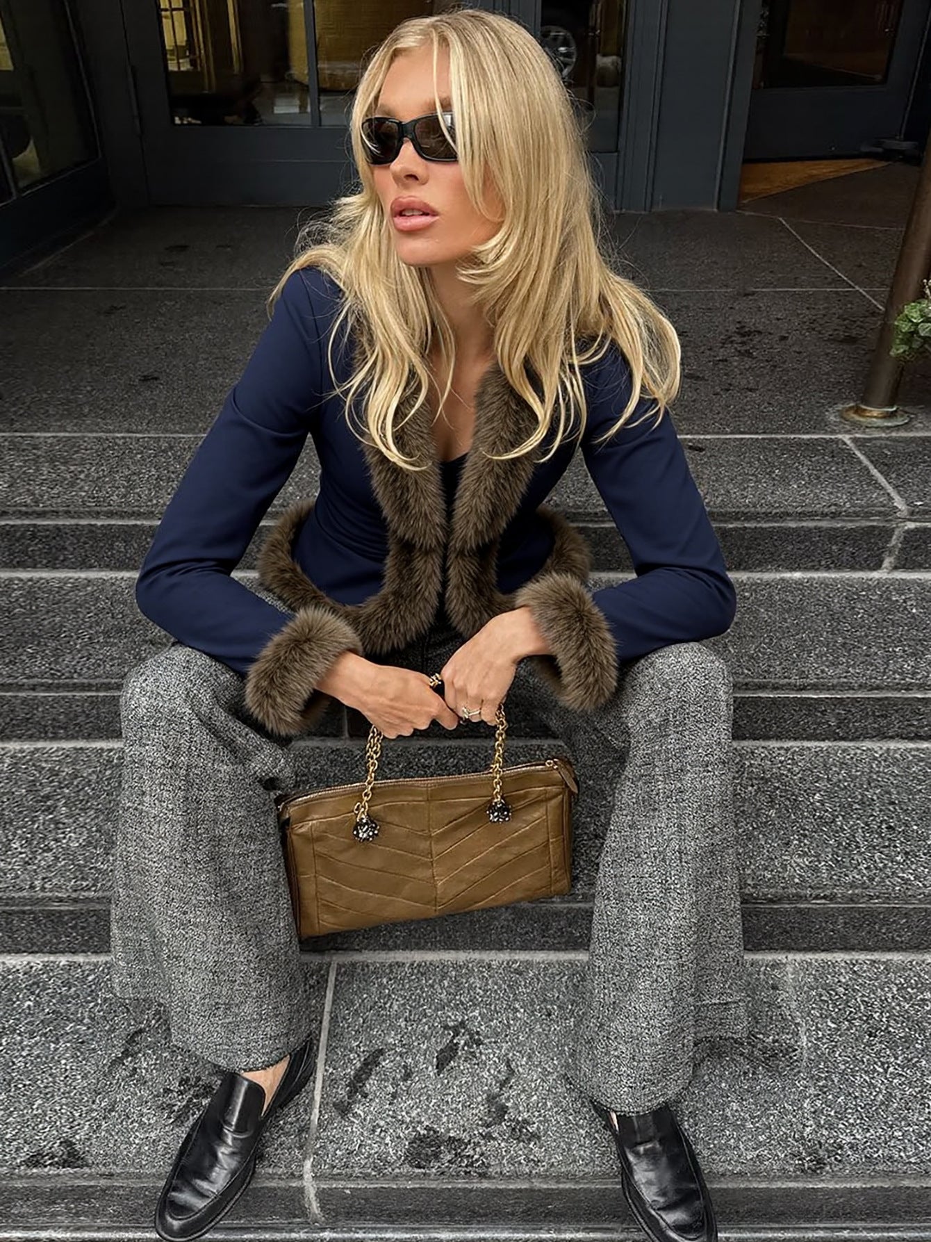 Trendy Casual Fleece Color Block Jacket