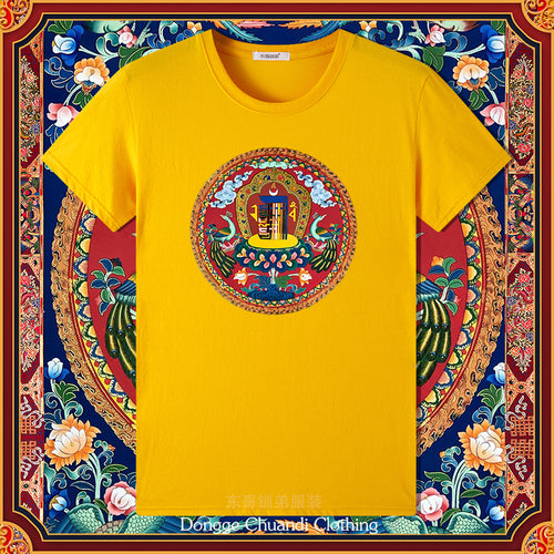 Ten Free Charms Wheel Short Sleeved Men'S/Women'S New Sportswear, Half Sleeved High-End Pure Cotton Couple T-Shirt