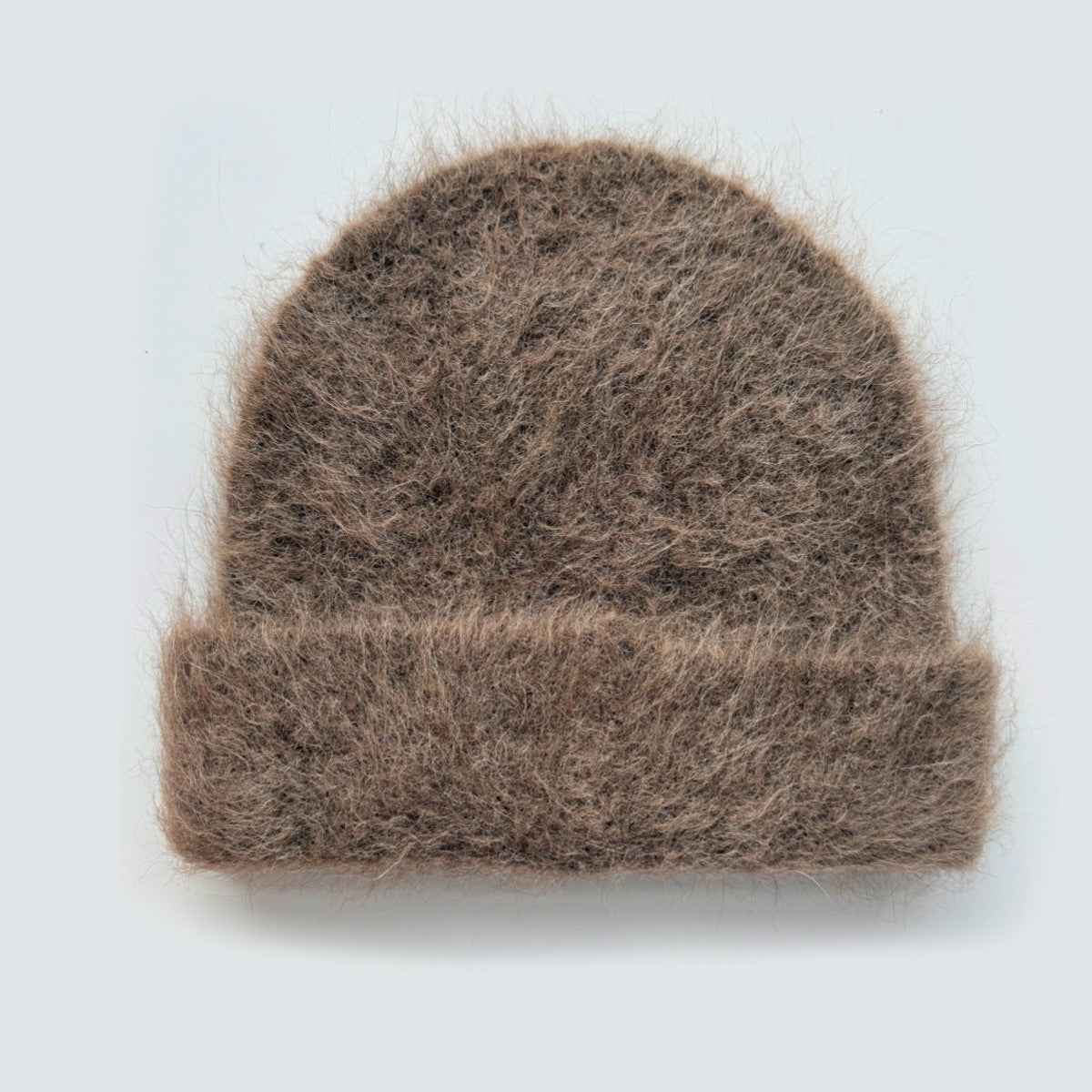 Solid Color Warm Alpaca Knit Beanie for Women