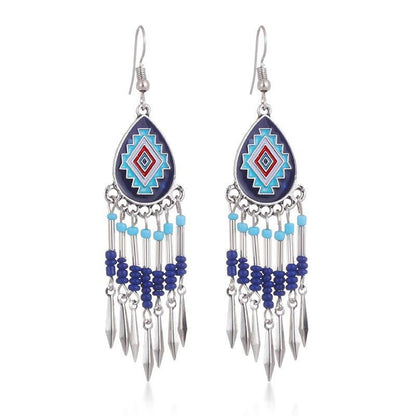 Creative Small Alloy Short Tassel Earrings For Women'S Multi Layer Rice Ball Earrings Jewelry