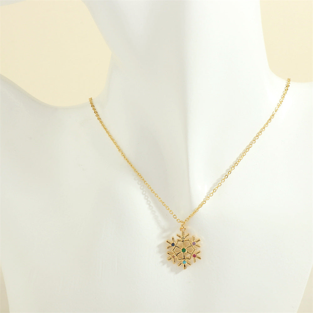 Simple Christmas Pendant Enamel Necklace