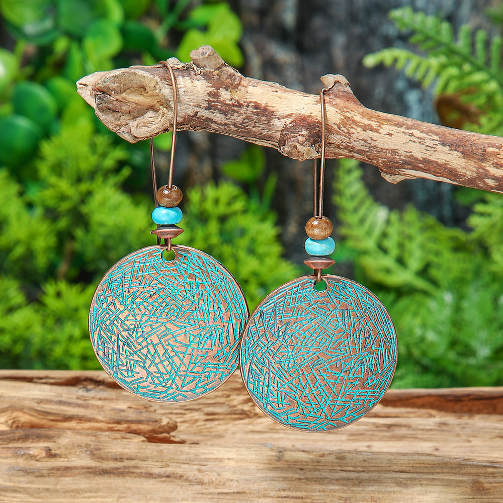 Bohemian Style Tassel Drop Earrings Vintage Zinc Alloy Jewelry