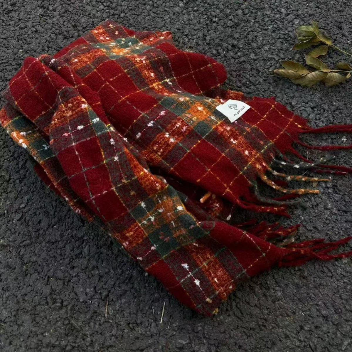 Classic Plaid Thicken Warm Christmas Theme Shawl