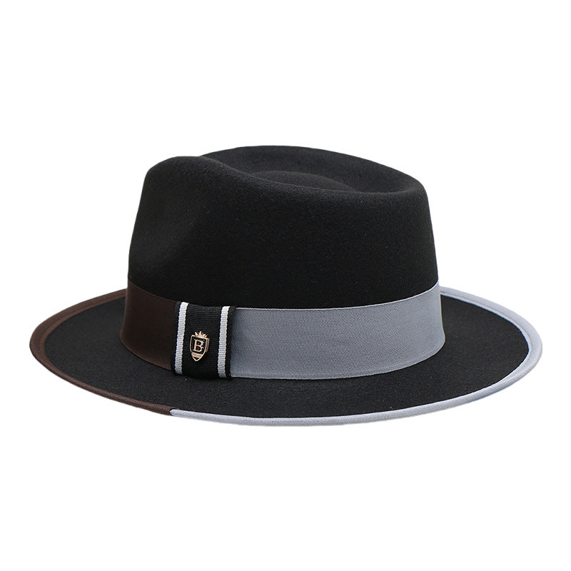 Vintage Style Wool Felt Fedora Hat for Men and Women