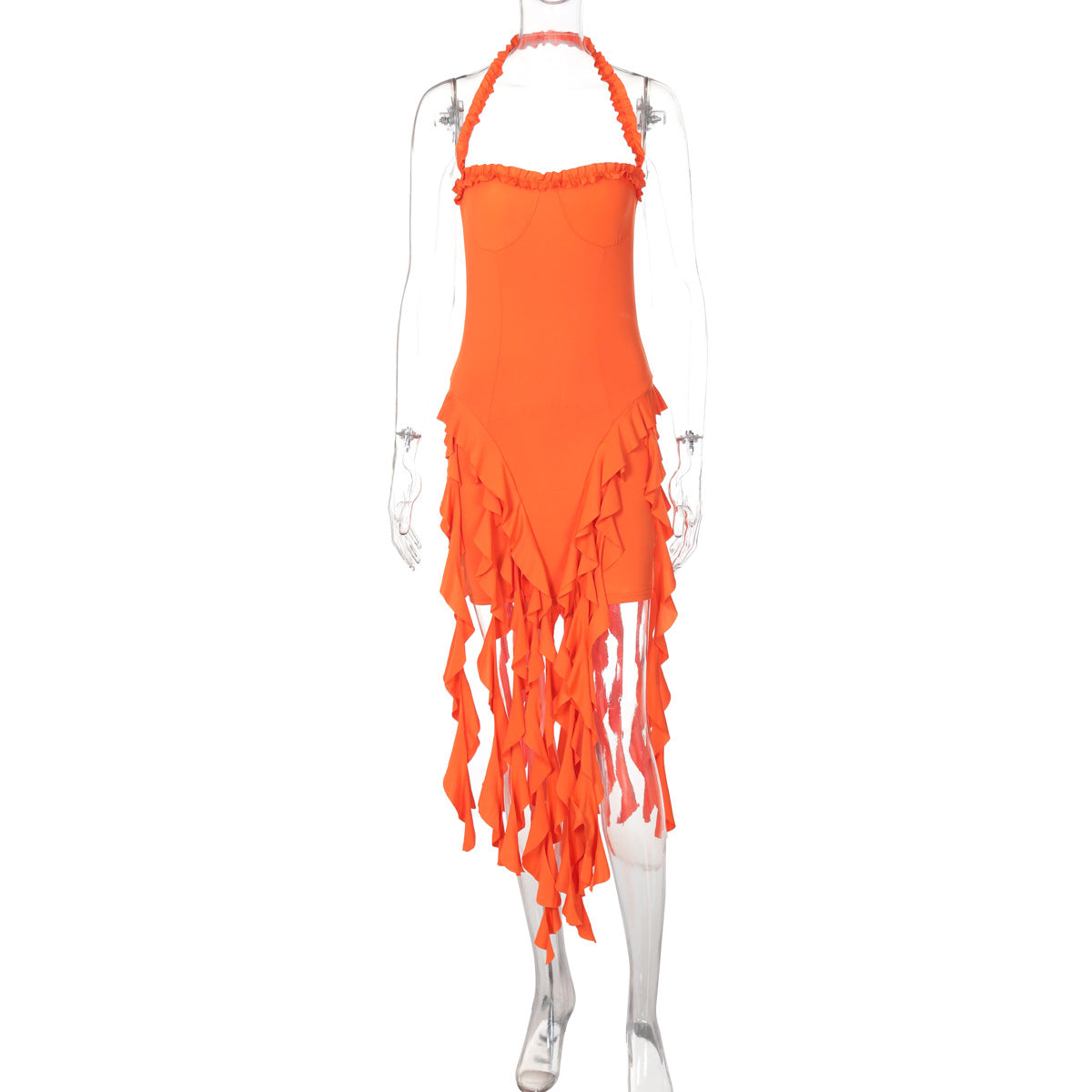 New Sexy Halter Neck Sleeveless Backless Bodycon Dress