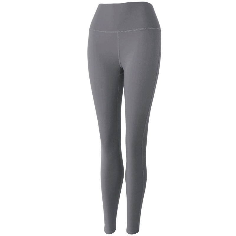 Yoga Clothes Women'S Running Fitness Solid Color Pants High Waist Hip Tights Dance Sports Pedal Pants Quick-Drying Yoga Pants
