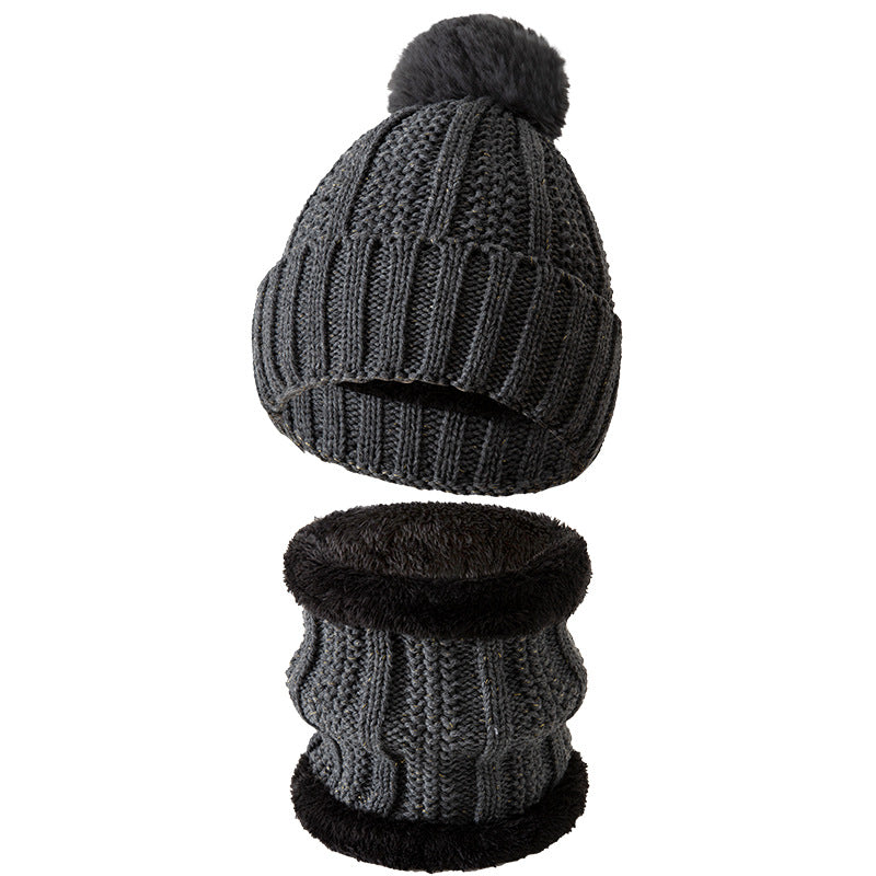 Winter Knitted Warm Gloves, Hat, Scarf Set - Thickened Cozy Design