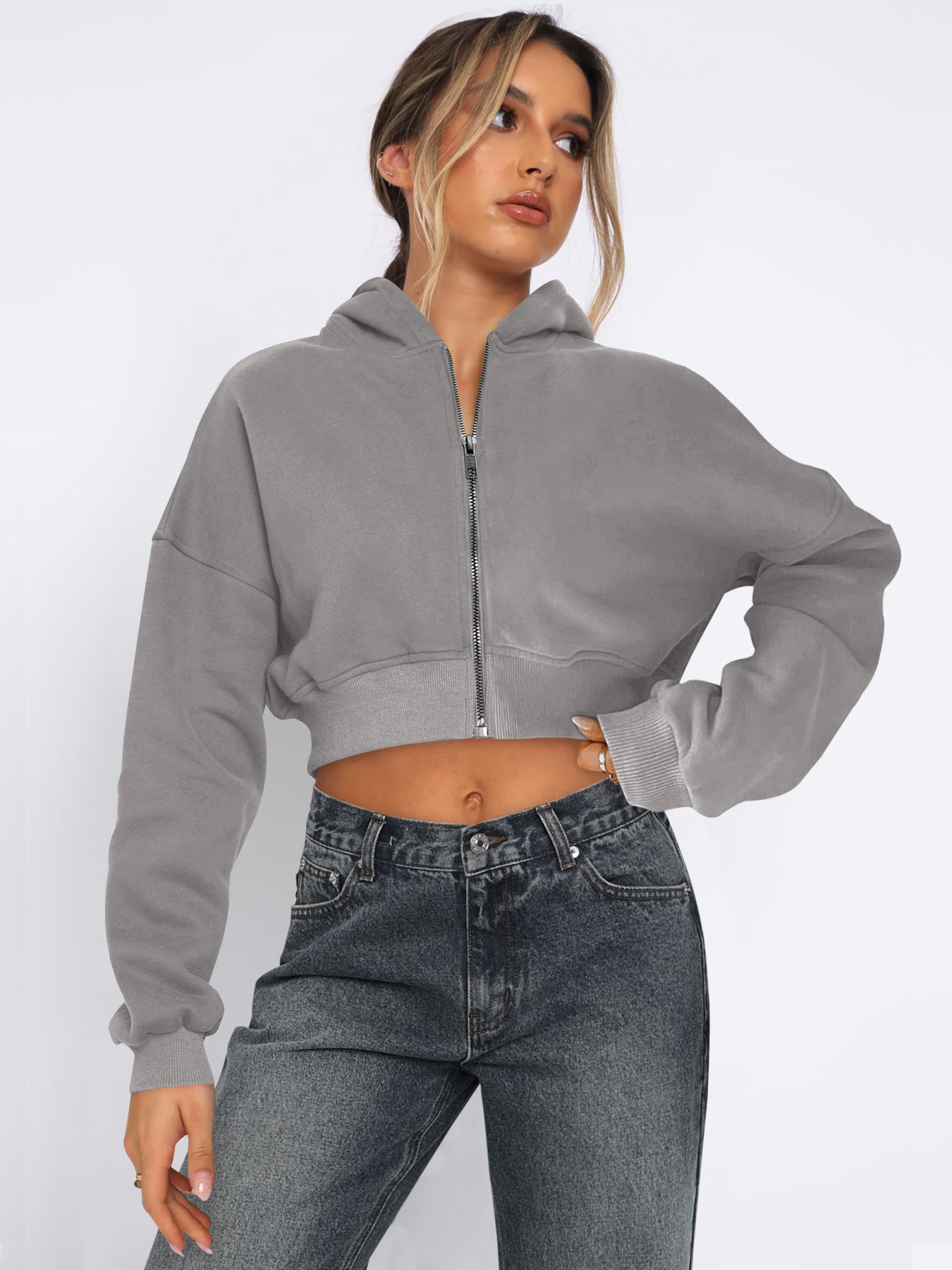 Women’s Trendy Casual Hoodie with Zipper
