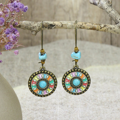 Geometric Handmade Tassel Earrings Retro Bohemian Accessories