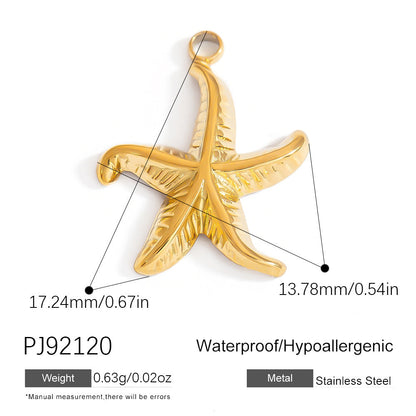 Stainless Steel Ocean-Themed DIY Flower Pendant Jewelry