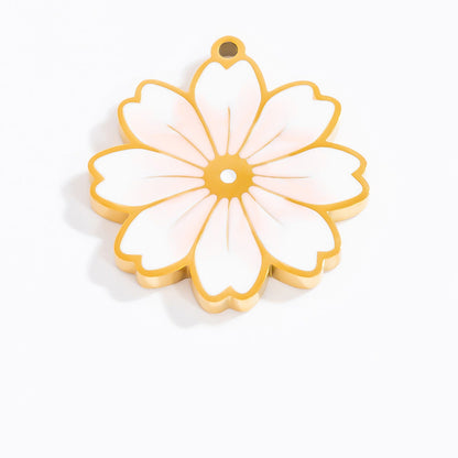 Heart-Shaped 18K Gold Stainless Steel Pendant Necklace