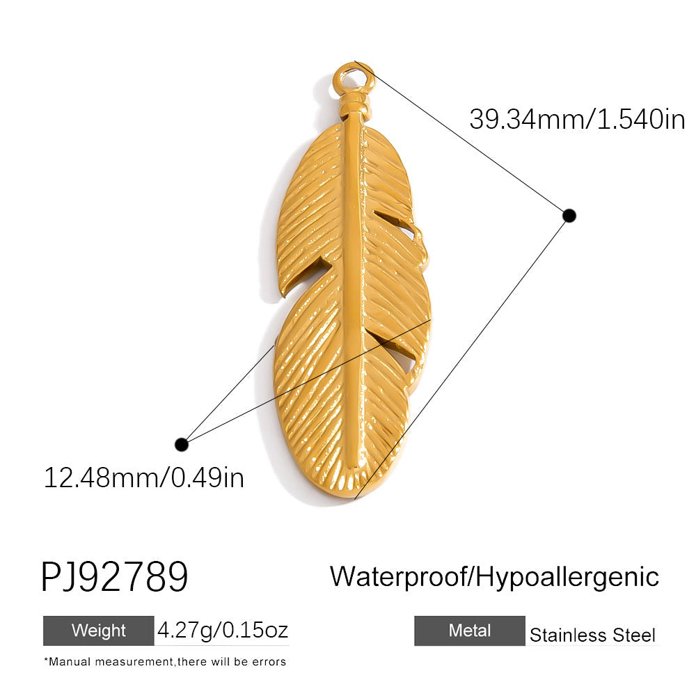 Colorful Oil-Drop Fish Heart Pendant Steel DIY Jewelry Accessories