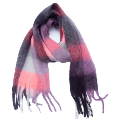Coloful Plaid Tassel Scarves