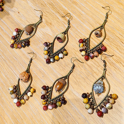 Vintage Chinese Style Tassel Beaded Earrings