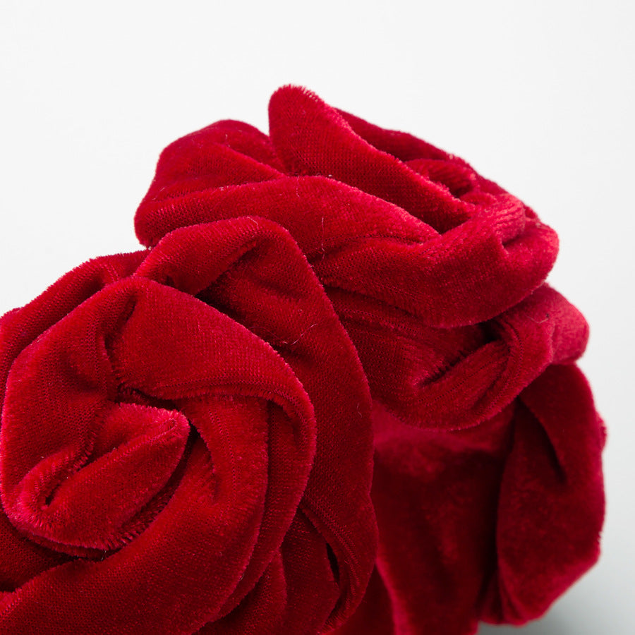 Floral Velvet Headband for Women - Trendy Elegant Design