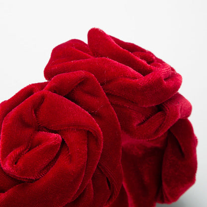 Floral Velvet Headband for Women - Trendy Elegant Design