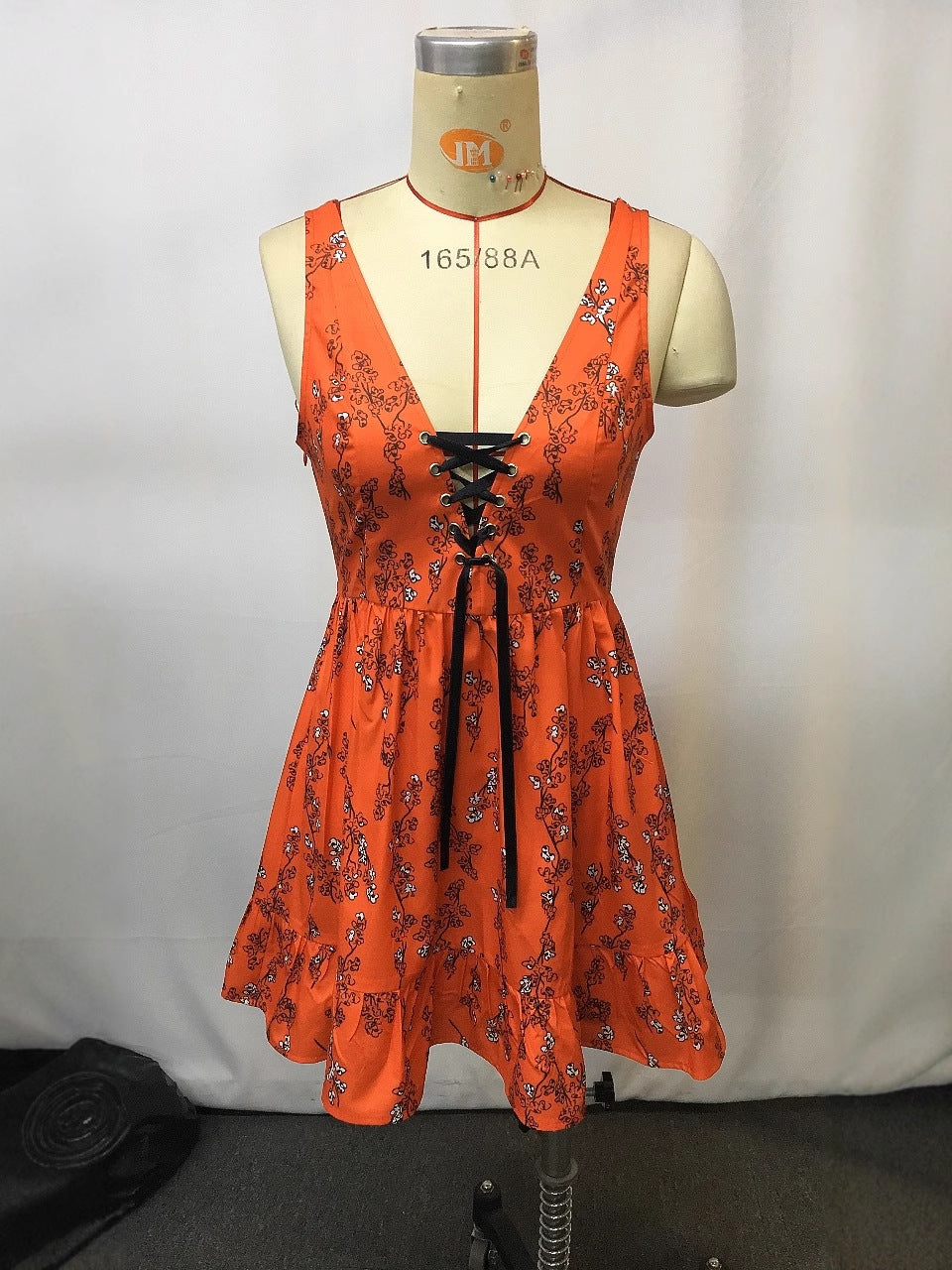 Retro Floral Print Casual A-Line Dress