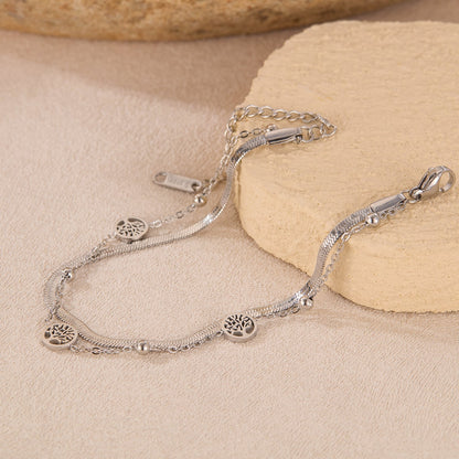 Vintage Double-Layer Snake Chain Bracelet