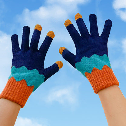 Women's Knitted Touchscreen Gloves - Warm, Thick, Casual Outdoor Mittens
