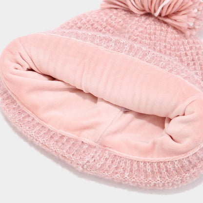 3 Pcs Winter Thermal Beanie Hat Scarf Gloves Sets