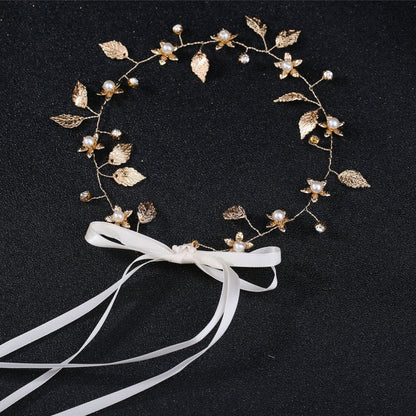 Baroque Gold Leaf Headband Bridal Hair Accessory
