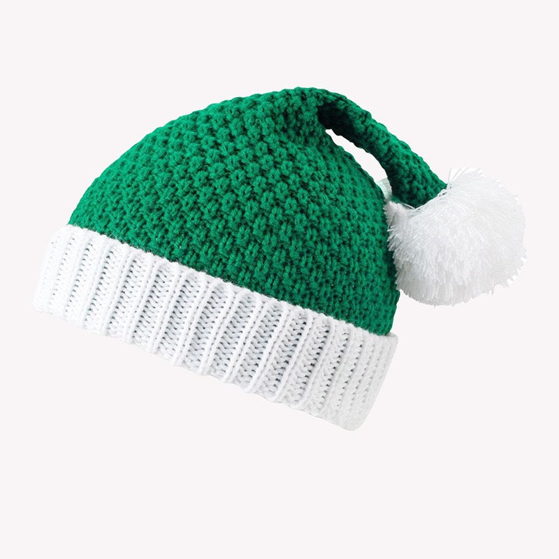 Winter Cable Knit Christmas Beanie Hat With Pom
