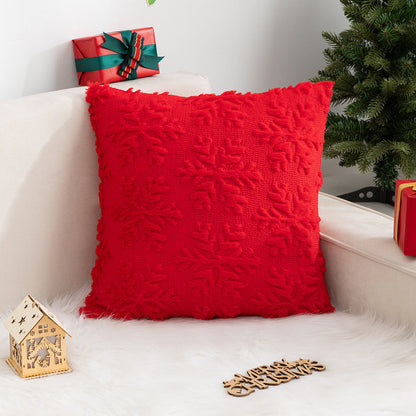 Soft Christmas Tree Snowflake Square Cushion Covers