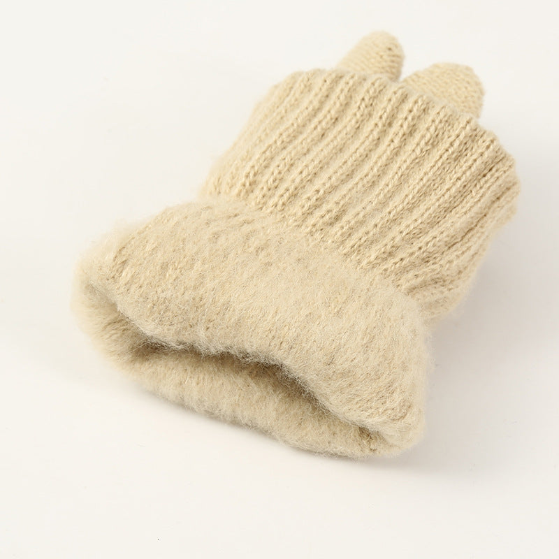 Touchscreen Winter Gloves Cute Casual Warm Knitted Mittens