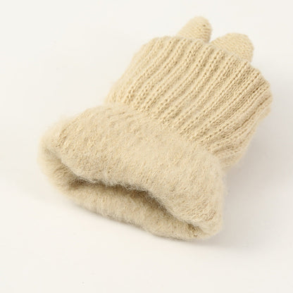 Touchscreen Winter Gloves Cute Casual Warm Knitted Mittens