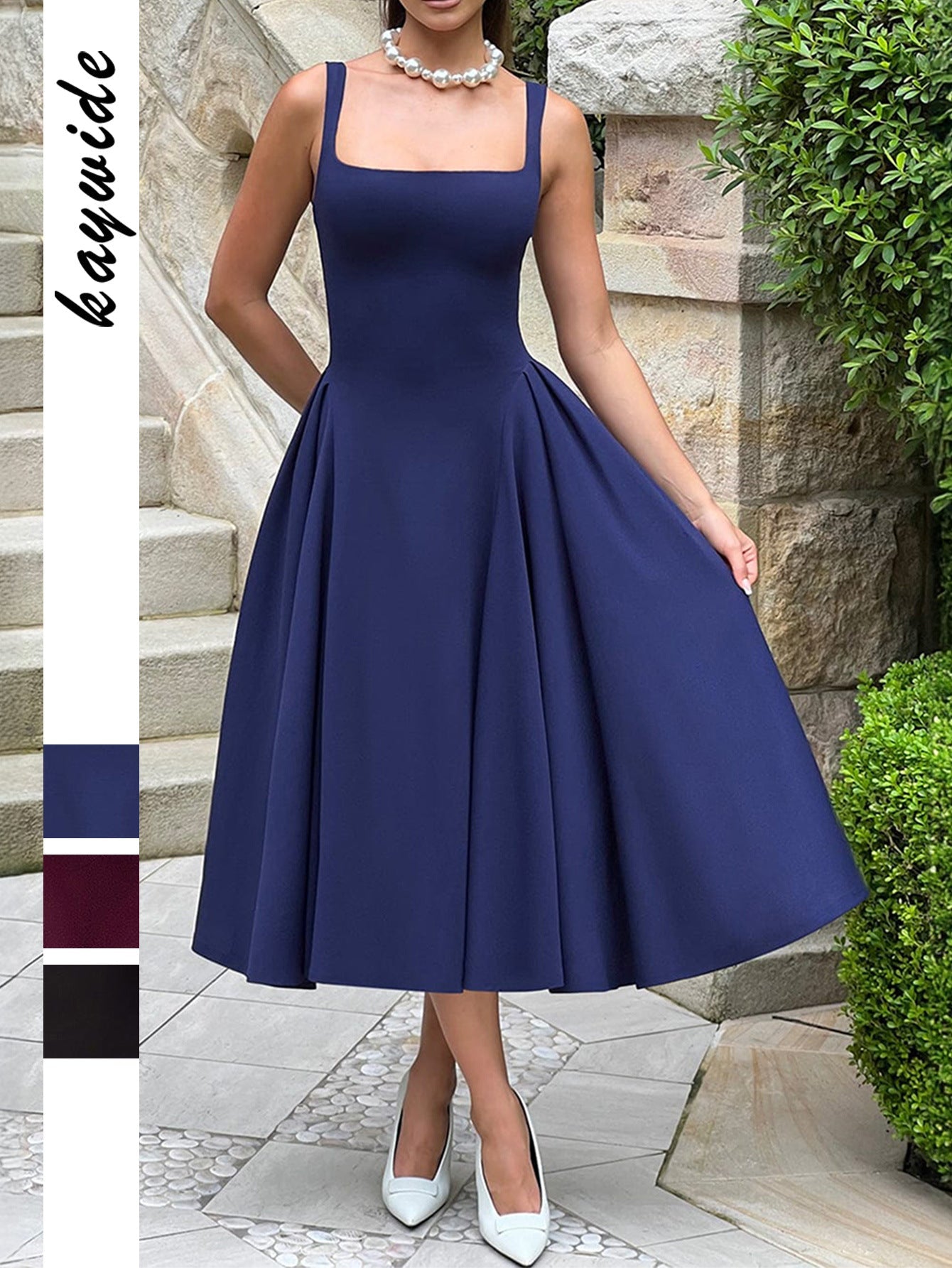 Elegant French Style Sleeveless Maxi Dress for Women