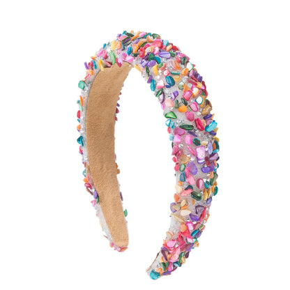 Exaggerated Baroque Style Colorful Crystal Headband Hair Accessories