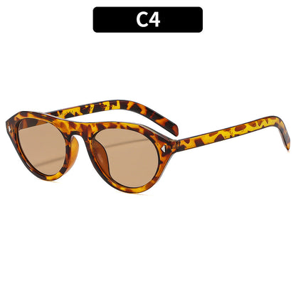 Fashion Oval Frame Sunglasses for Outdoor Activities