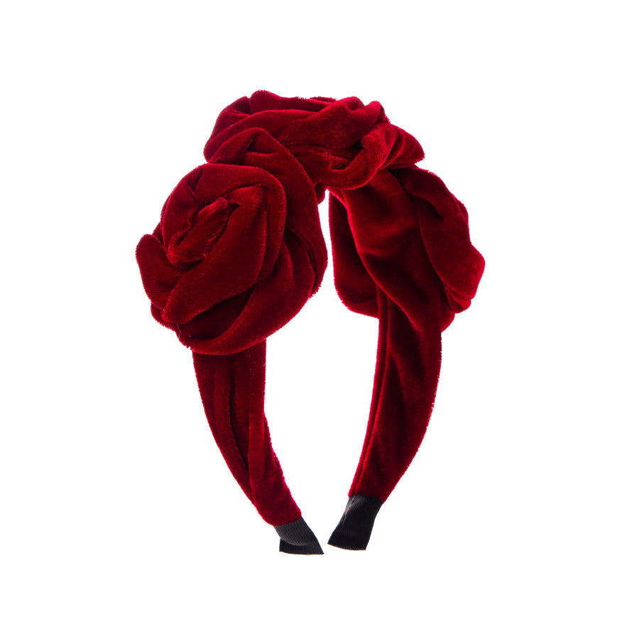 Floral Velvet Headband for Women - Trendy Elegant Design