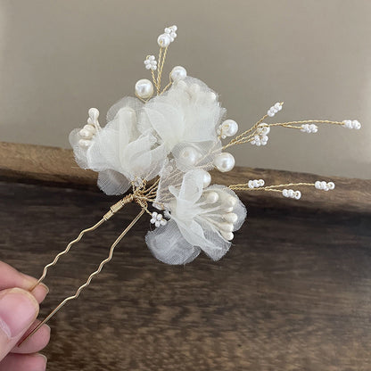 Bridal Wedding Hair Accessories Handcrafted Floral Hairpins