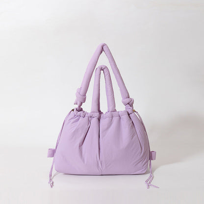 Large Capacity Nylon Tote Bag Stylish Casual Shoulder Bag
