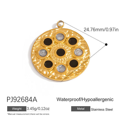 Heart Flower Pendant Accessories 18K Gold Plated Stainless Steel Jewelry