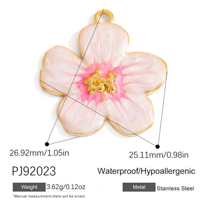 DIY Flower Design Stainless Steel Jewelry Accessories Elegant Bracelet Necklace Pendant