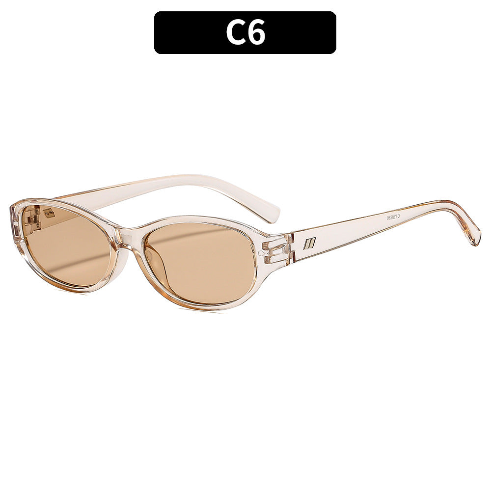 Oval Cat Eye Sunglasses Classic Retro Outdoor Fashion Shades