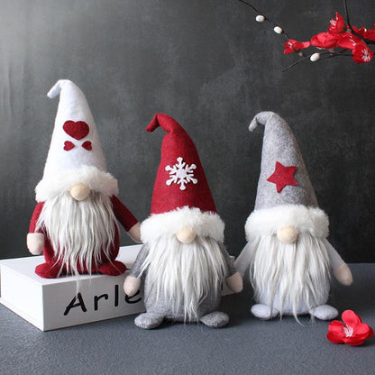 Hooded Faceless Doll Dwarf Santa Claus Plush Doll Decorative Ornaments