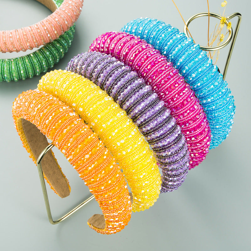 Handcrafted Beaded Headband Stylish Daily Hair Accessory