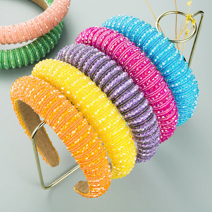 Handcrafted Beaded Headband Stylish Daily Hair Accessory
