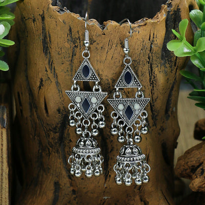 Fashionable Bohemian Long Earrings with Geometric Design