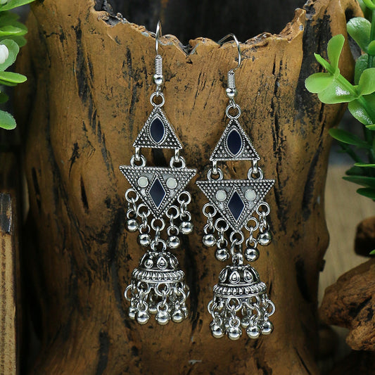 Fashionable Bohemian Long Earrings with Geometric Design