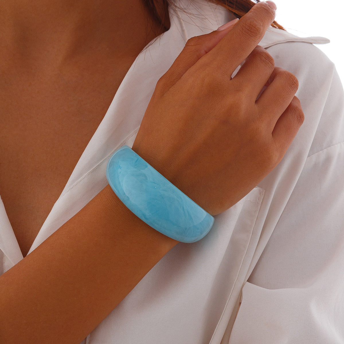 Colorful Open Irregular Acrylic Bracelets