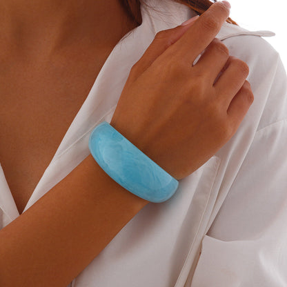 Colorful Open Irregular Acrylic Bracelets
