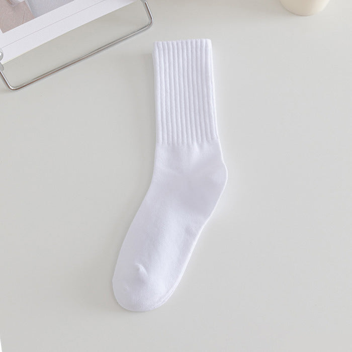 Solid Color Simple Ripped Socks